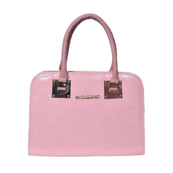 Crocodile Pattern Shoulder Bag (Pink)