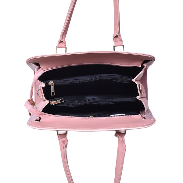 Crocodile Pattern Shoulder Bag (Pink)