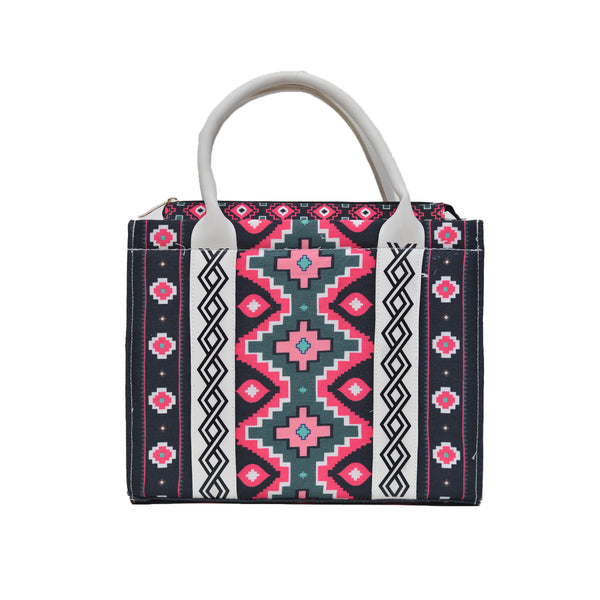 Printed PU Leather Shoulder Bag (Black & White)