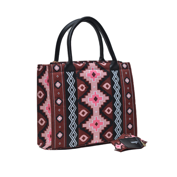 Printed PU Leather Shoulder Bag (Maroon & Black)