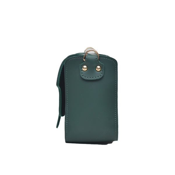 Saddle Buckle Crossbody Bag (Bottle Green)