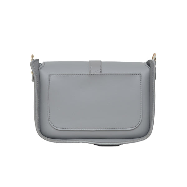Saddle Buckle Crossbody Bag (Grey)