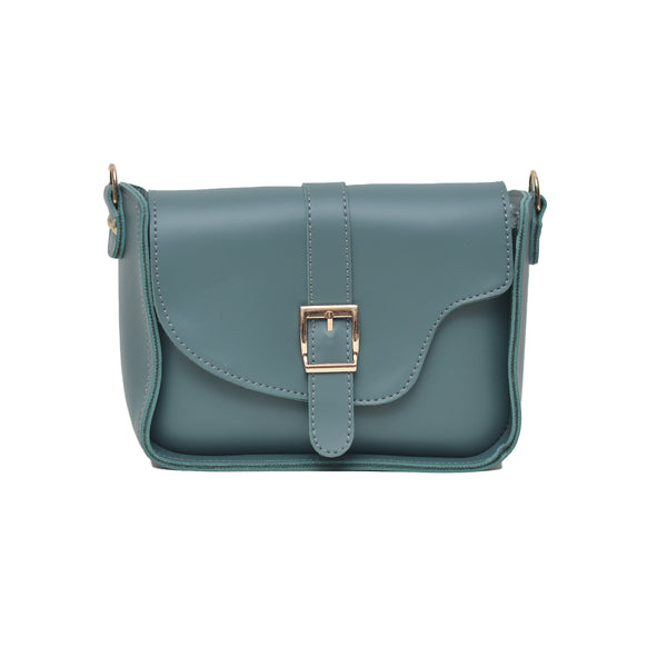 Saddle Buckle Crossbody Bag (Light Green)
