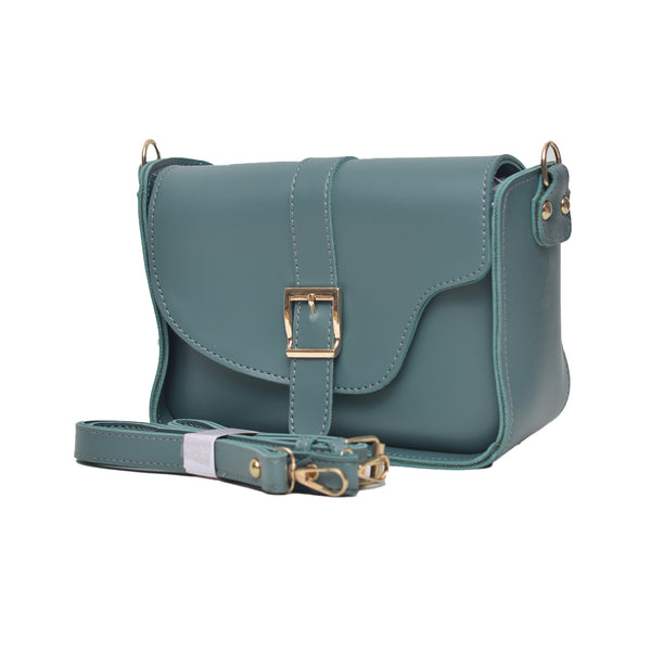 Saddle Buckle Crossbody Bag (Light Green)