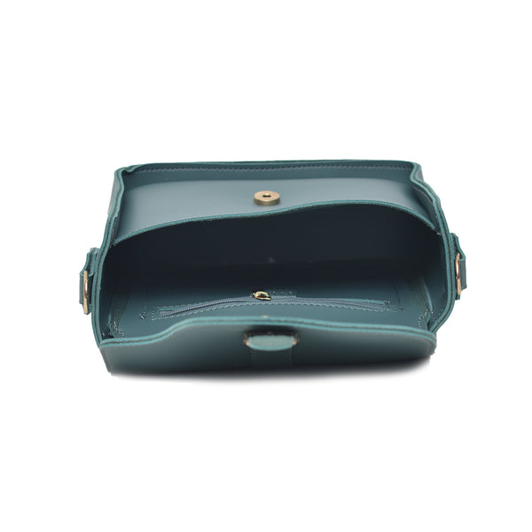 Saddle Buckle Crossbody Bag (Light Green)