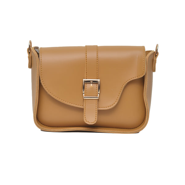 Saddle Buckle Crossbody Bag (Mustard Yellow)