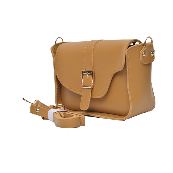 Saddle Buckle Crossbody Bag (Mustard Yellow)