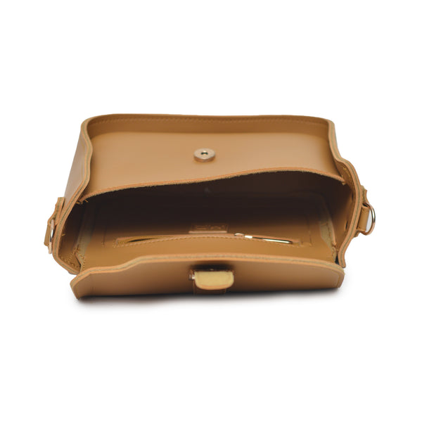 Saddle Buckle Crossbody Bag (Mustard Yellow)