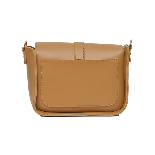 Saddle Buckle Crossbody Bag (Mustard Yellow)