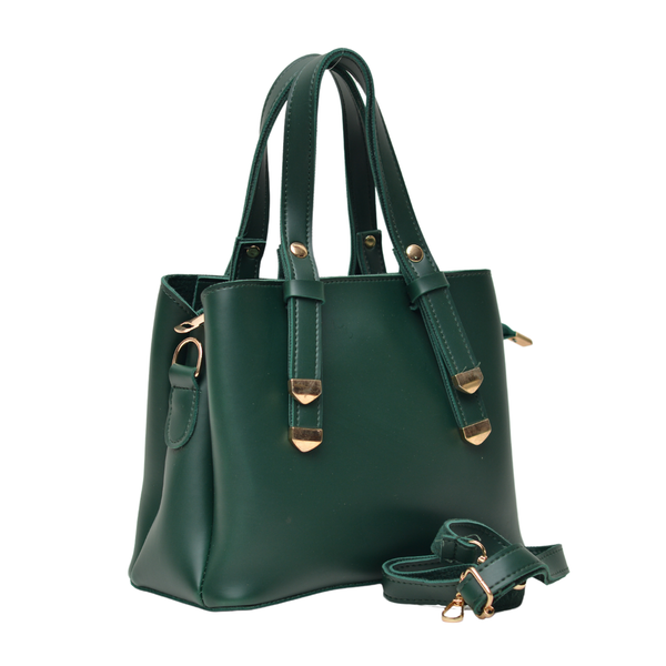 Shoulder Carry Bag with 3 Pockets (Bottle Green)