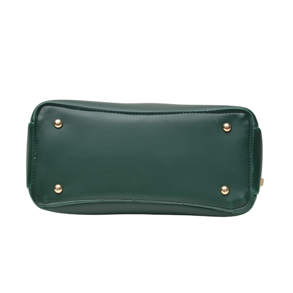 Shoulder Carry Bag with 3 Pockets (Bottle Green)