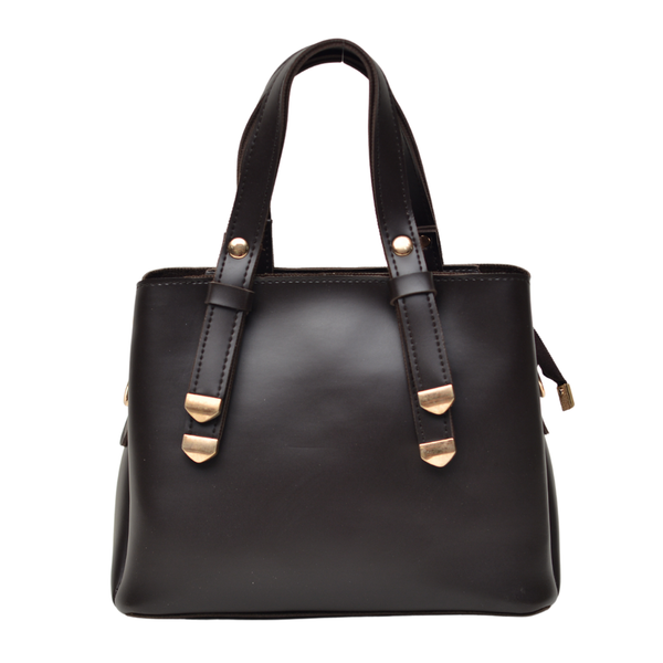 Shoulder Carry Bag with 3 Pockets (Dark Brown)