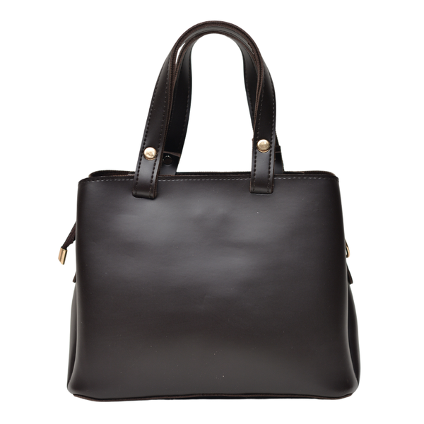 Shoulder Carry Bag with 3 Pockets (Dark Brown)