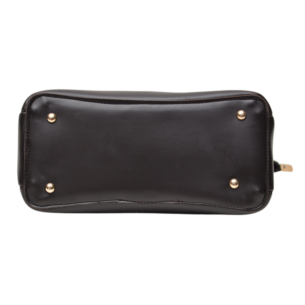 Shoulder Carry Bag with 3 Pockets (Dark Brown)