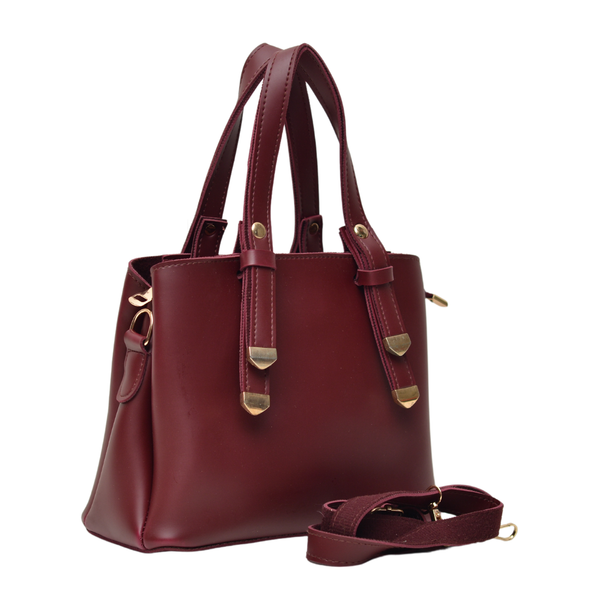 Shoulder Carry Bag with 3 Pockets (Maroon)