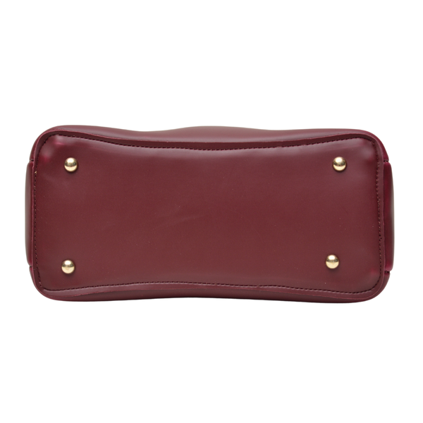 Shoulder Carry Bag with 3 Pockets (Maroon)