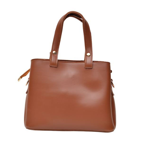 Shoulder Carry Bag with 3 Pockets (Mustard Brown)