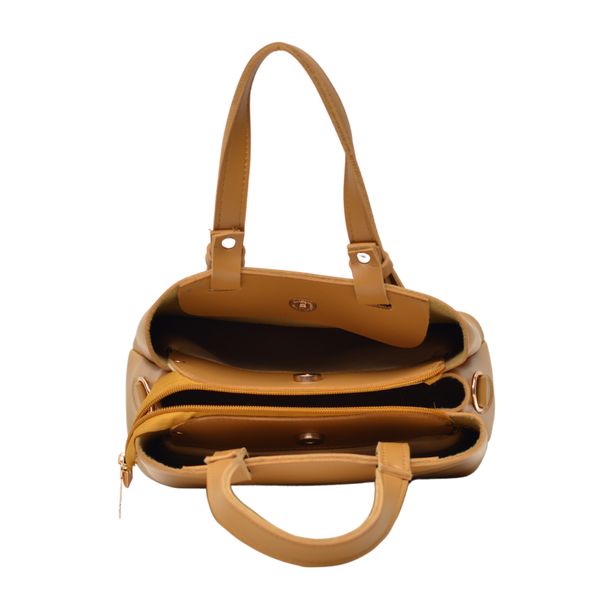 Shoulder Carry Bag with 3 Pockets (Mustard Yellow)