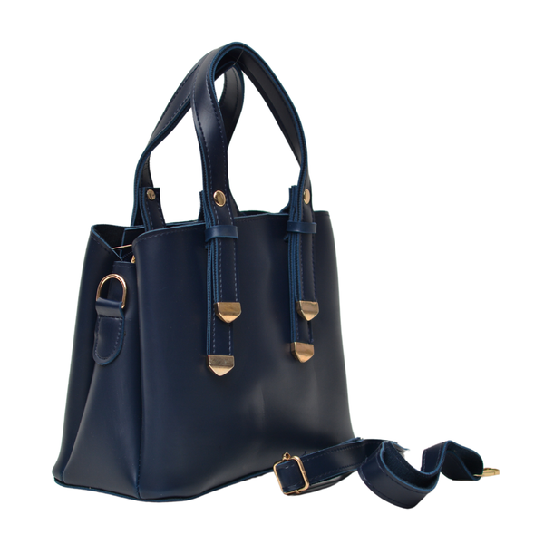Shoulder Carry Bag with 3 Pockets (Navy Blue)