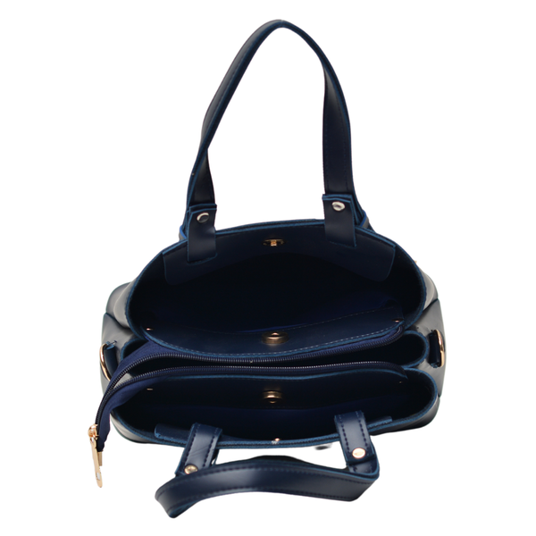 Shoulder Carry Bag with 3 Pockets (Navy Blue)