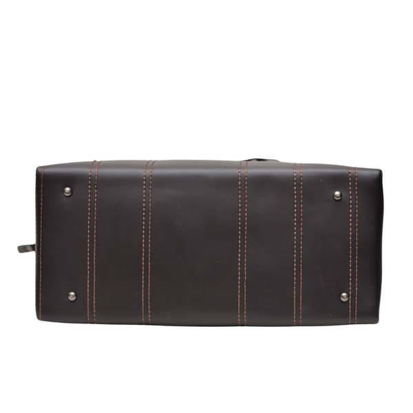 Shoulder Hand Bag With Two Pockets (Dark Brown)
