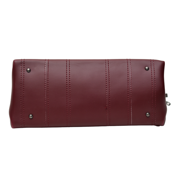 Shoulder Hand Bag With Two Pockets (Maroon)