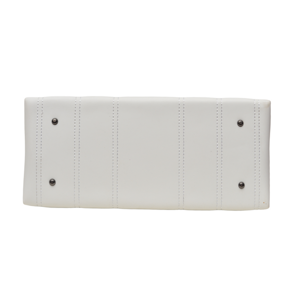 Shoulder Hand Bag With Two Pockets (White)