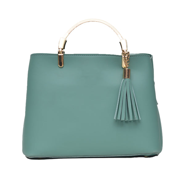 Steel handle Formal Handbag (Light Green)