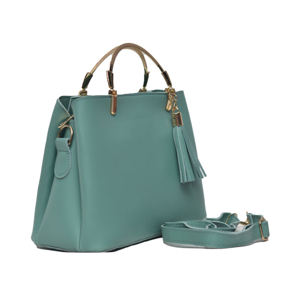 Steel handle Formal Handbag (Light Green)