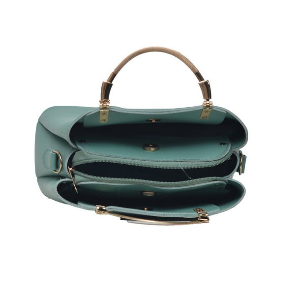 Steel handle Formal Handbag (Light Green)