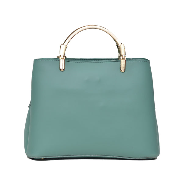 Steel handle Formal Handbag (Light Green)