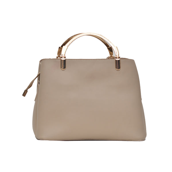 Steel handle Formal Handbag (Skin)