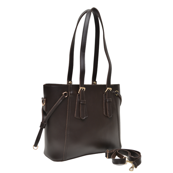 Stella Shoulder Handbag (Dark Brown)