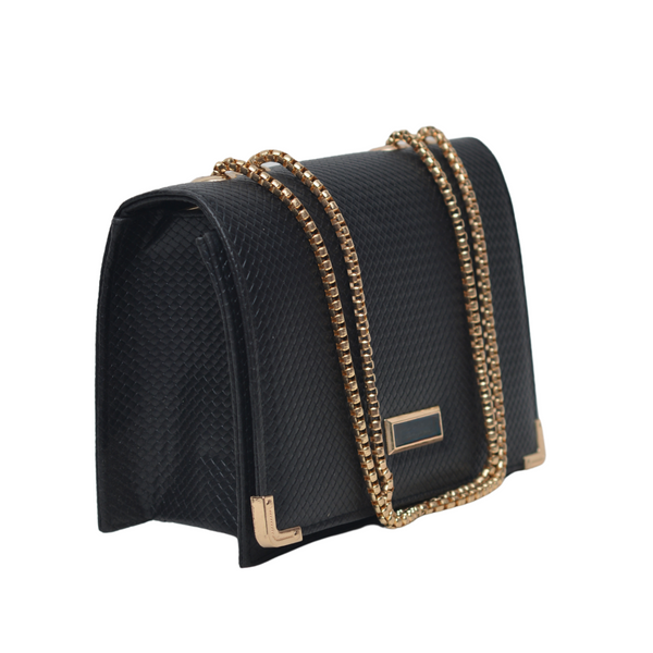 Textured Crossbody Bag (Black)