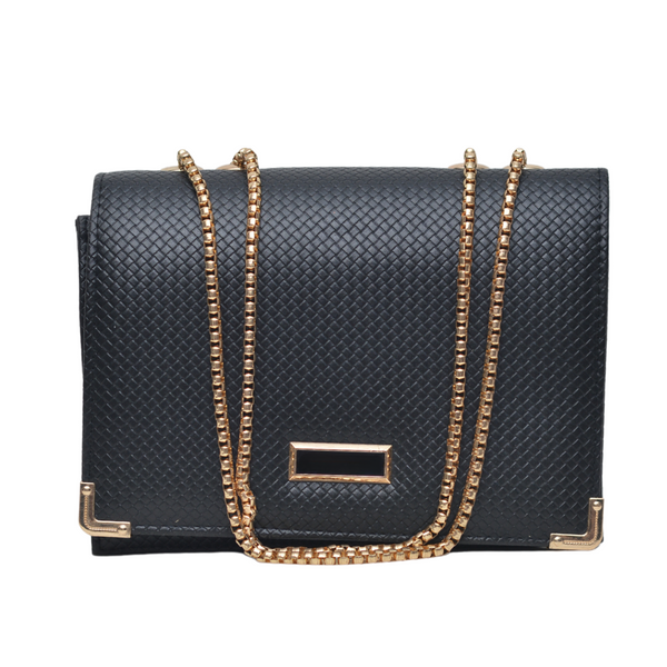 Textured Crossbody Bag (Black)