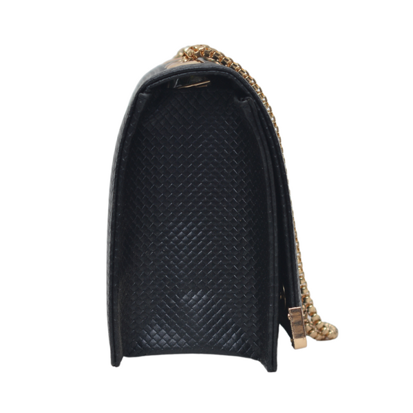 Textured Crossbody Bag (Black)