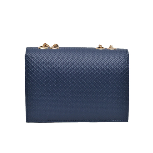 Textured Crossbody Bag (Navy Blue)